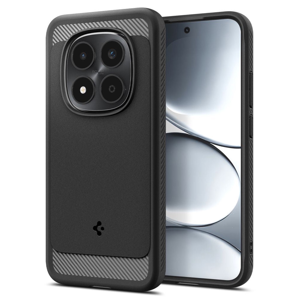 Funda para Xiaomi Redmi Note 15 Pro 5G, Spigen, Rugged Armor, Negra Mate ACS10460