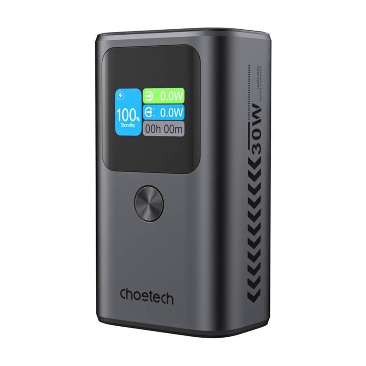 Batera Externa Choetech B701, 10000mAh, 30W, QC + PD, 1 x USB-A - 2 x USB-C, Negra