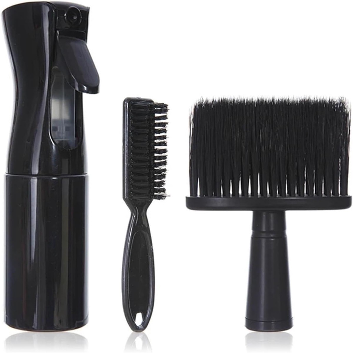 3PCS Professional Barber Neck Duster Set Haircut Beard Shaving Brush Spray Bottle Hairdresser Cleaning Brush Salon Styling Tools(Set 2)