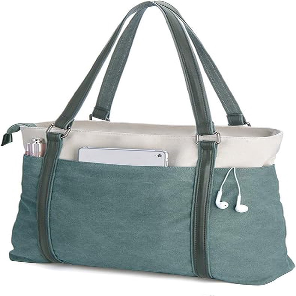 Womens Work Tote Bag  Laptop Compartment Teacher Tote Purse with Zipper Pockets, Lightweight Everyday Shoulder Handbag