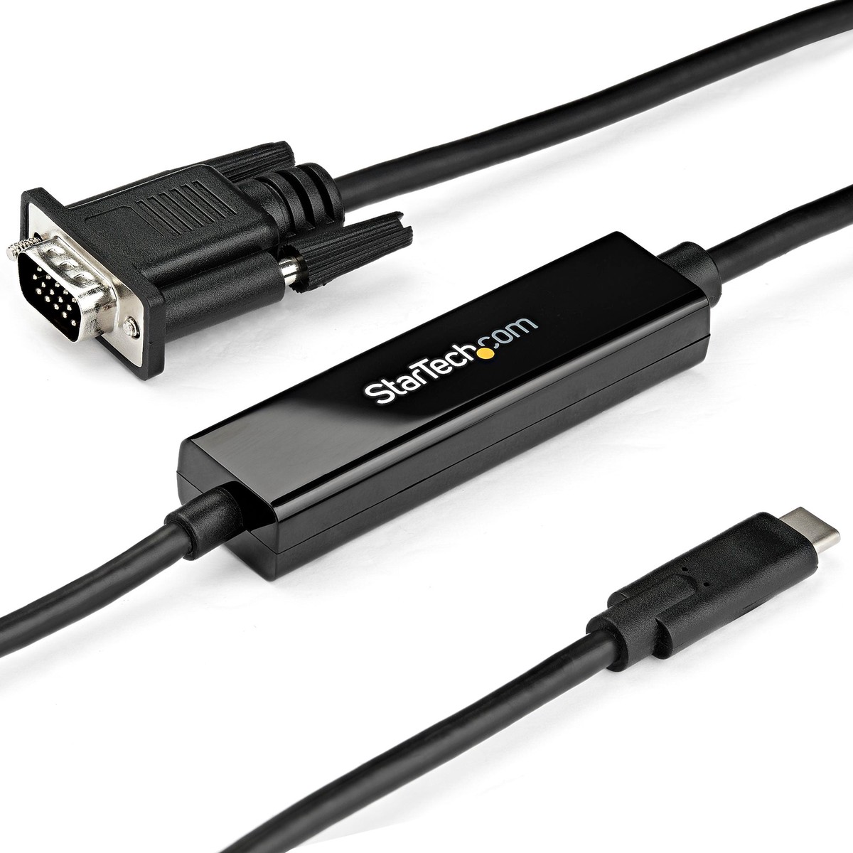 3.3ft (1m) USB C to VGA Cable - 1920x1200/1080p USB Type C to VGA Video Active Adapter Cable - Thunderbolt Compatible - Laptop to VGA Monitor/Projector - DP Alt Mode HBR2